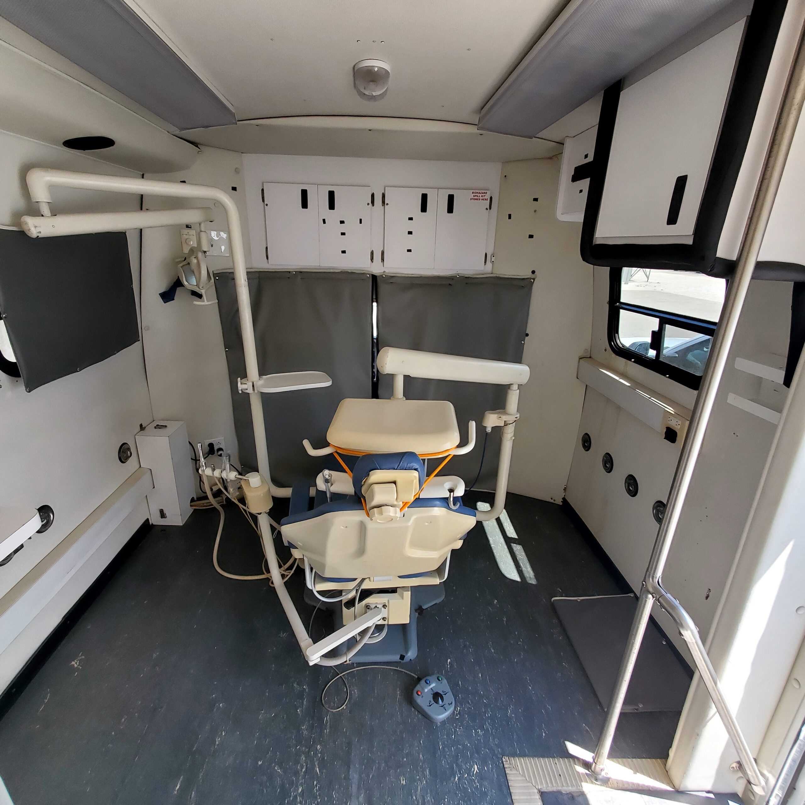 Interior of a used 2006 Mobile Dental Clinic for sale
