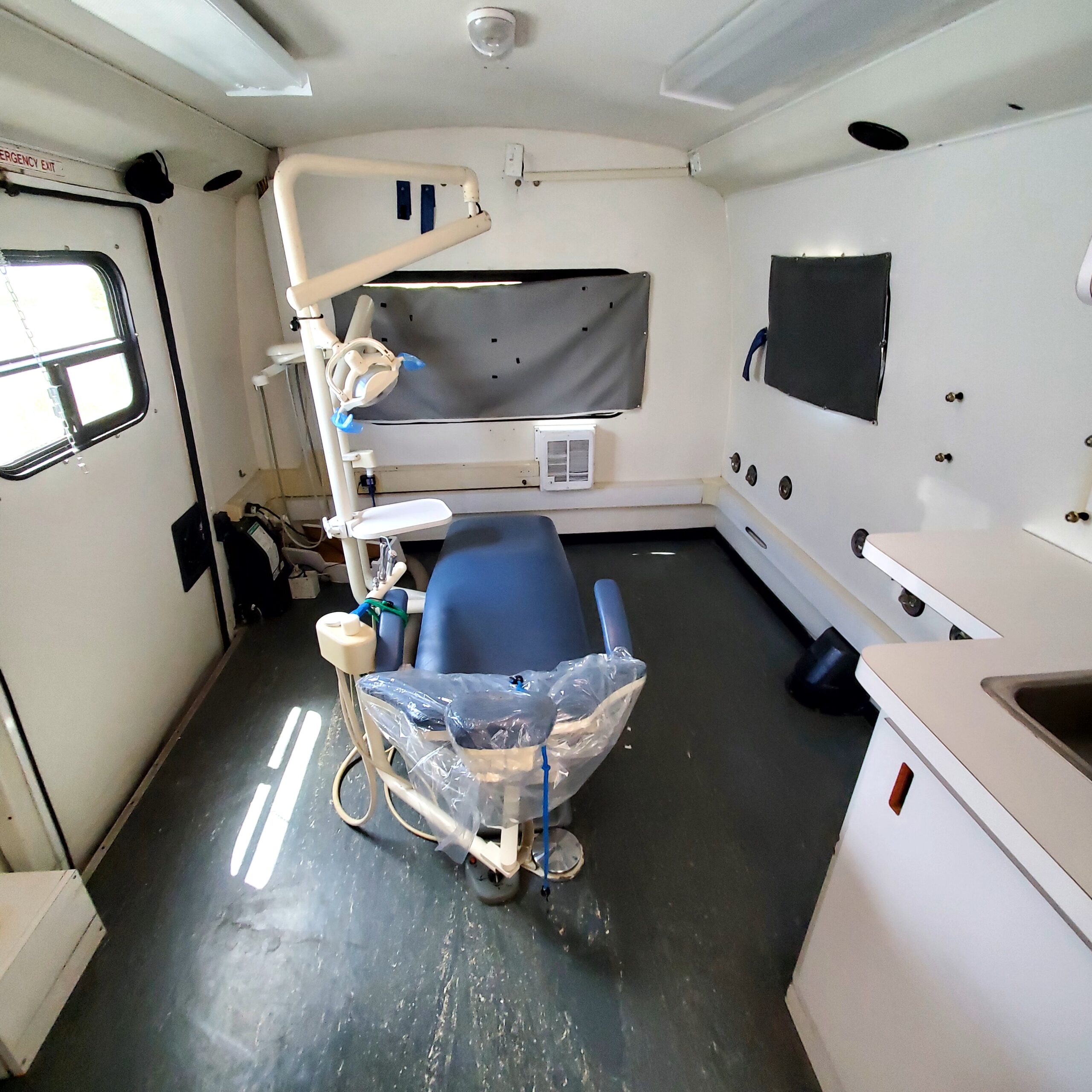 Interior of a used 2006 Mobile Dental Clinic for sale