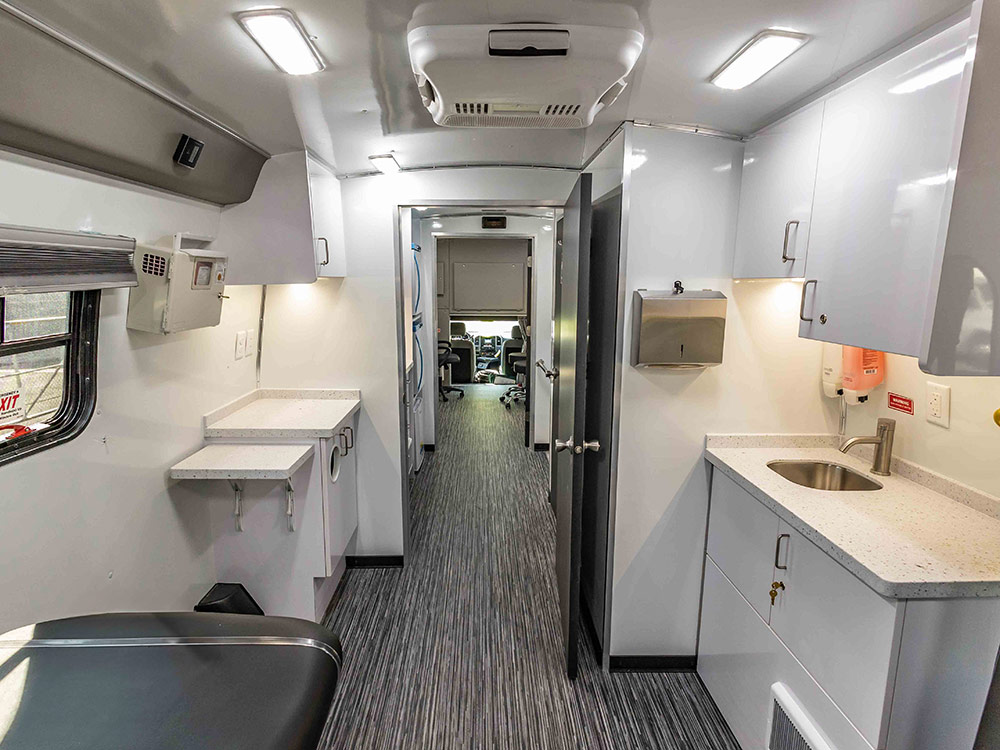 View from Rear Exam Room to Front of the Vehicle