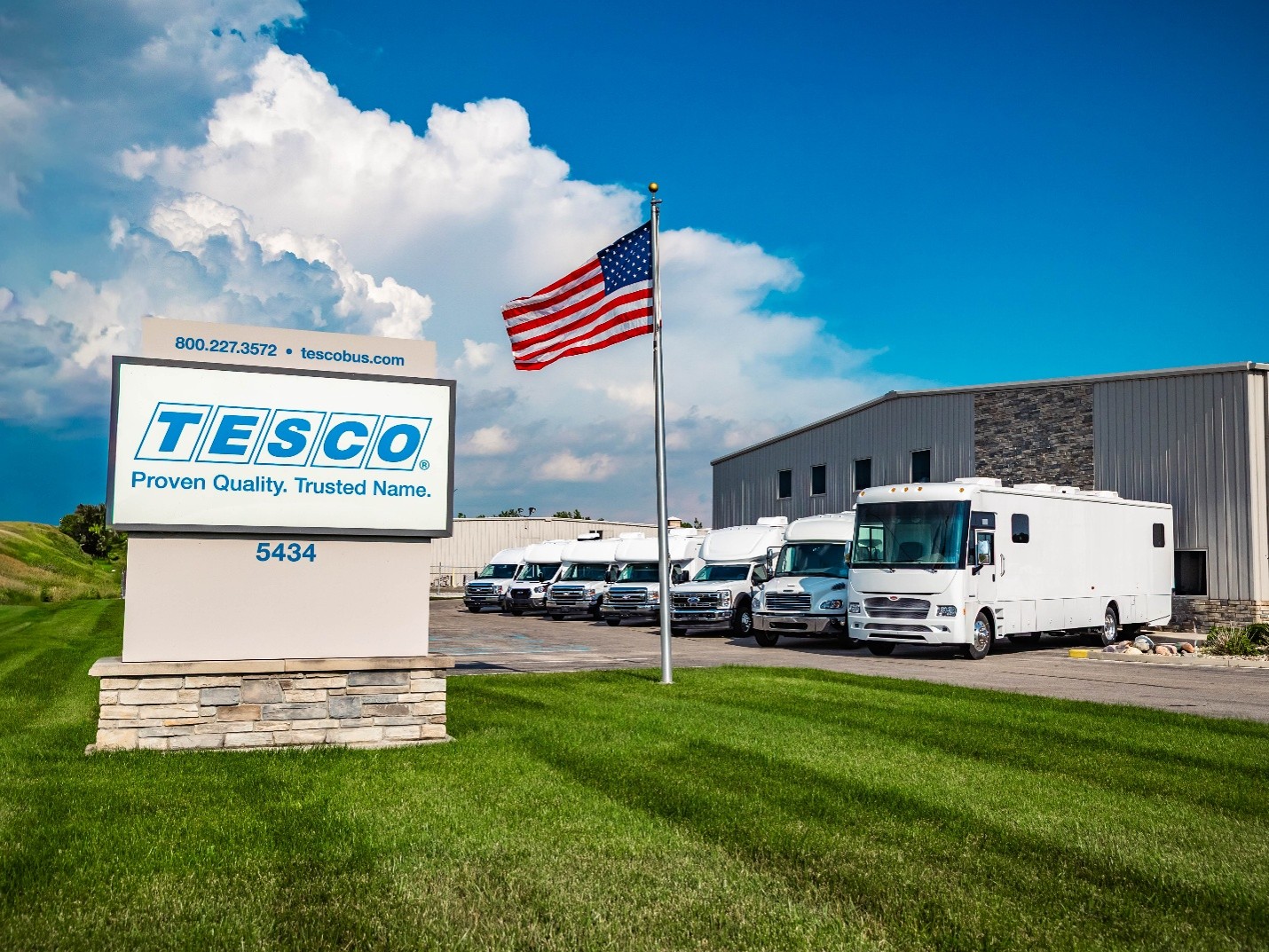 TESCO Specialty Vehicles Field Operations van parked at TSV headquarters