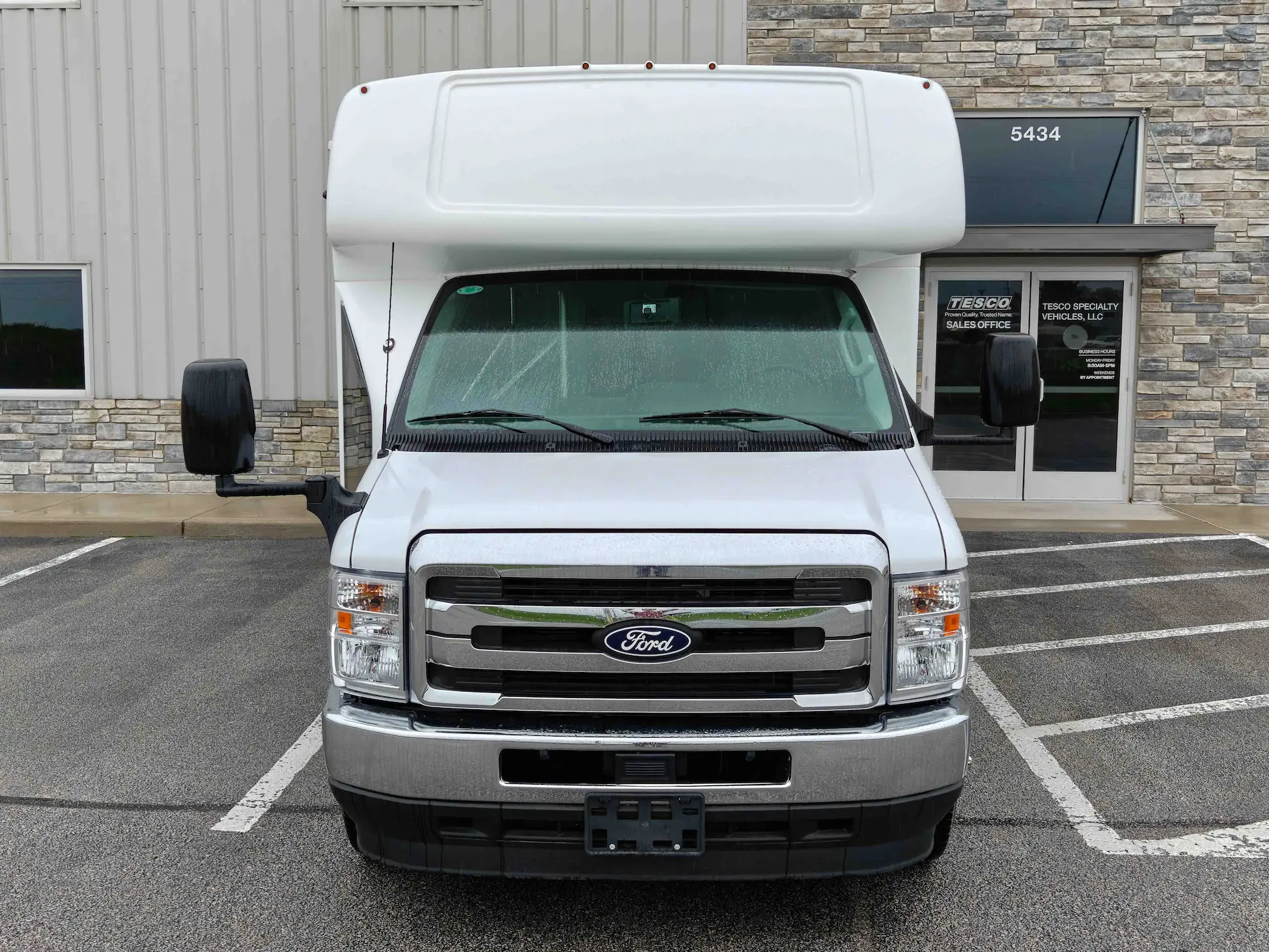 The outside of a 25ft Two Room Mobile Medical Clinic with Dual Entry, Group C