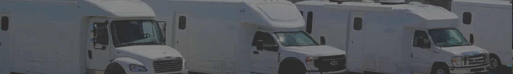 Fleet of specialty vehicles including mobile medical clinics, dental units, and healthcare outreach vans